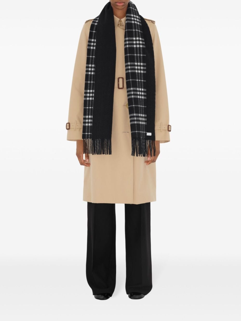 reversible check scarf - 3