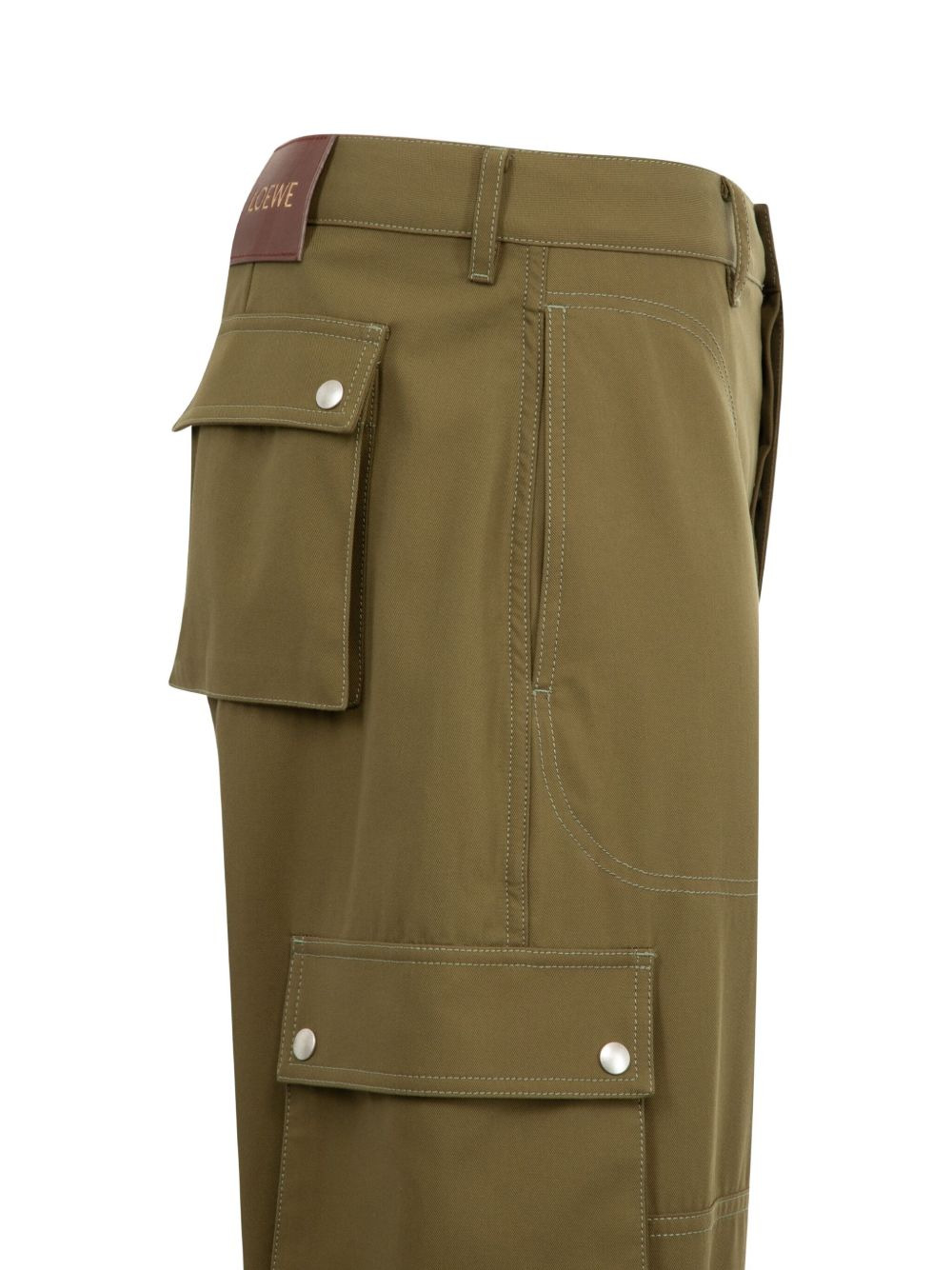 cargo-pocket cotton trousers - 3