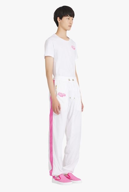 Balmain x Barbie - White and pink nylon sweatpants - 7