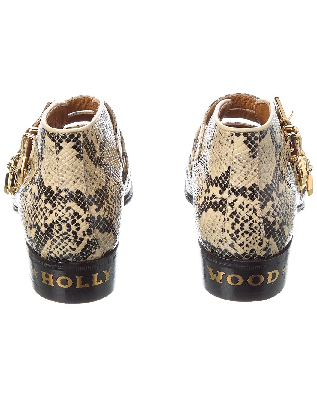 Gucci Python-Embossed Leather Bootie (Authentic Pre-Loved) - 3
