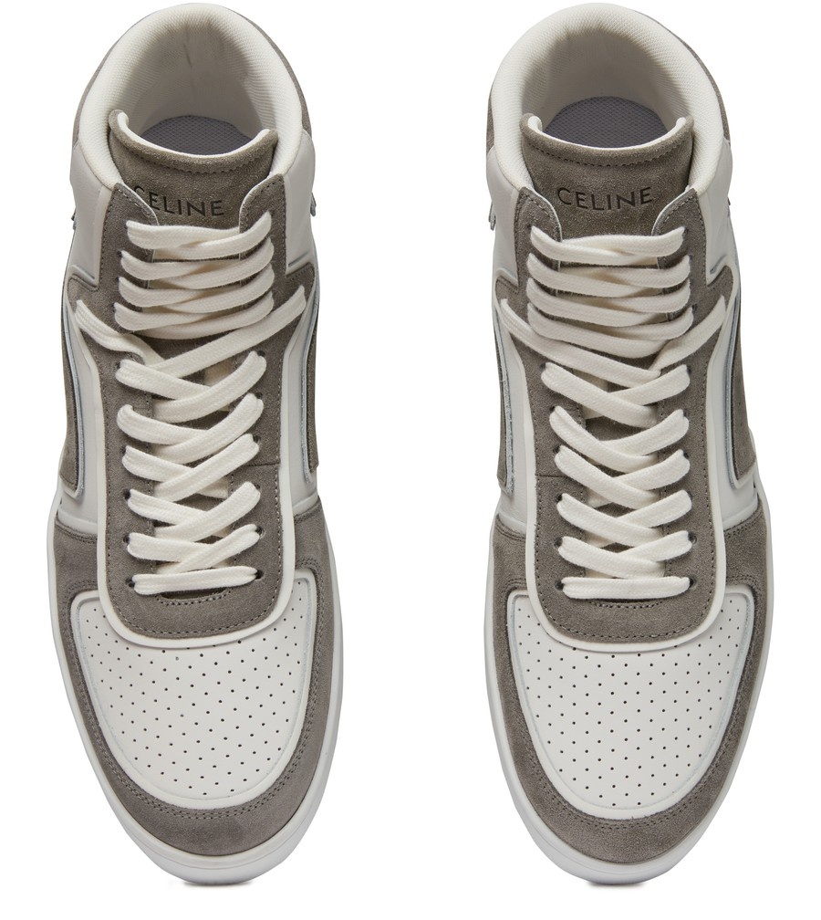 Ct-01 "Z" Trainer High Top Sneaker in suede calfskin and calfskin - 4