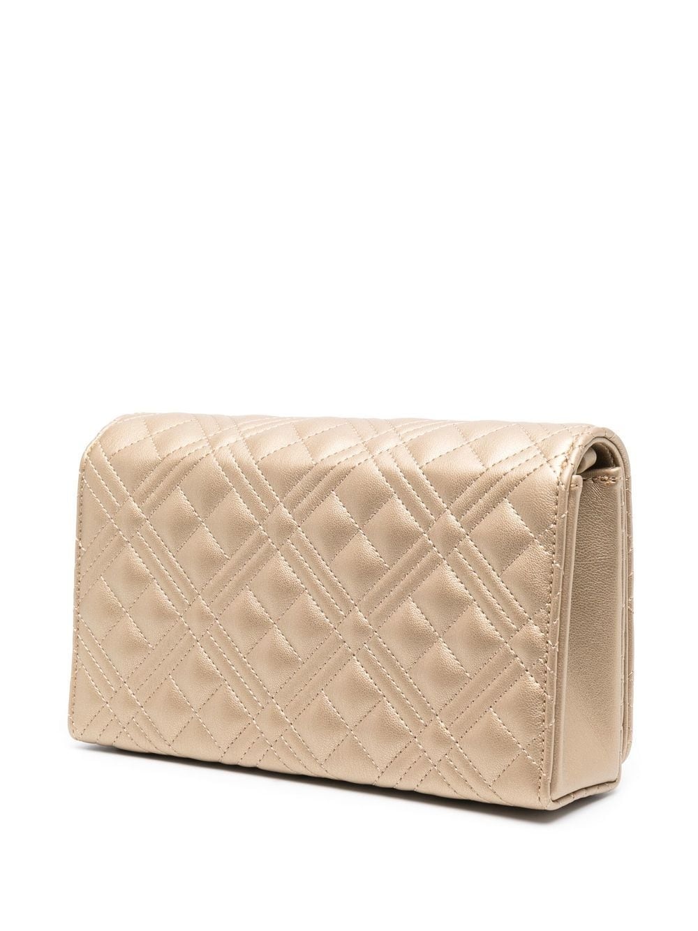 logo-plaque quilted shoulder bag - 2