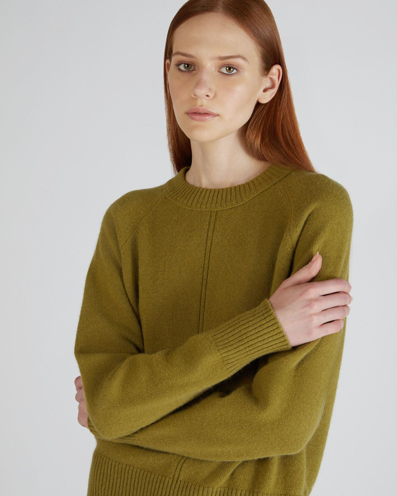 Regular fit crewneck sweater in wool and Angora 4