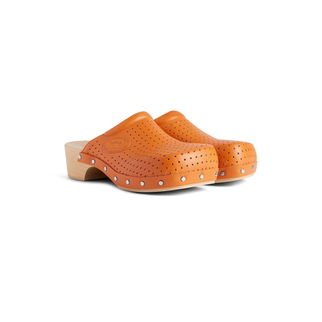 Women's Balenciaga I Scholl 40mm Clog Mule  in Pastel Orange - 2