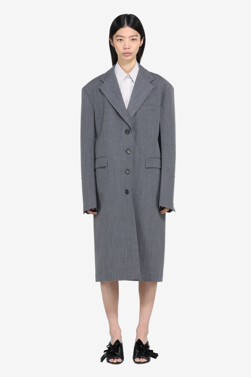 LONG COAT WITH SHOULDER PADS 1