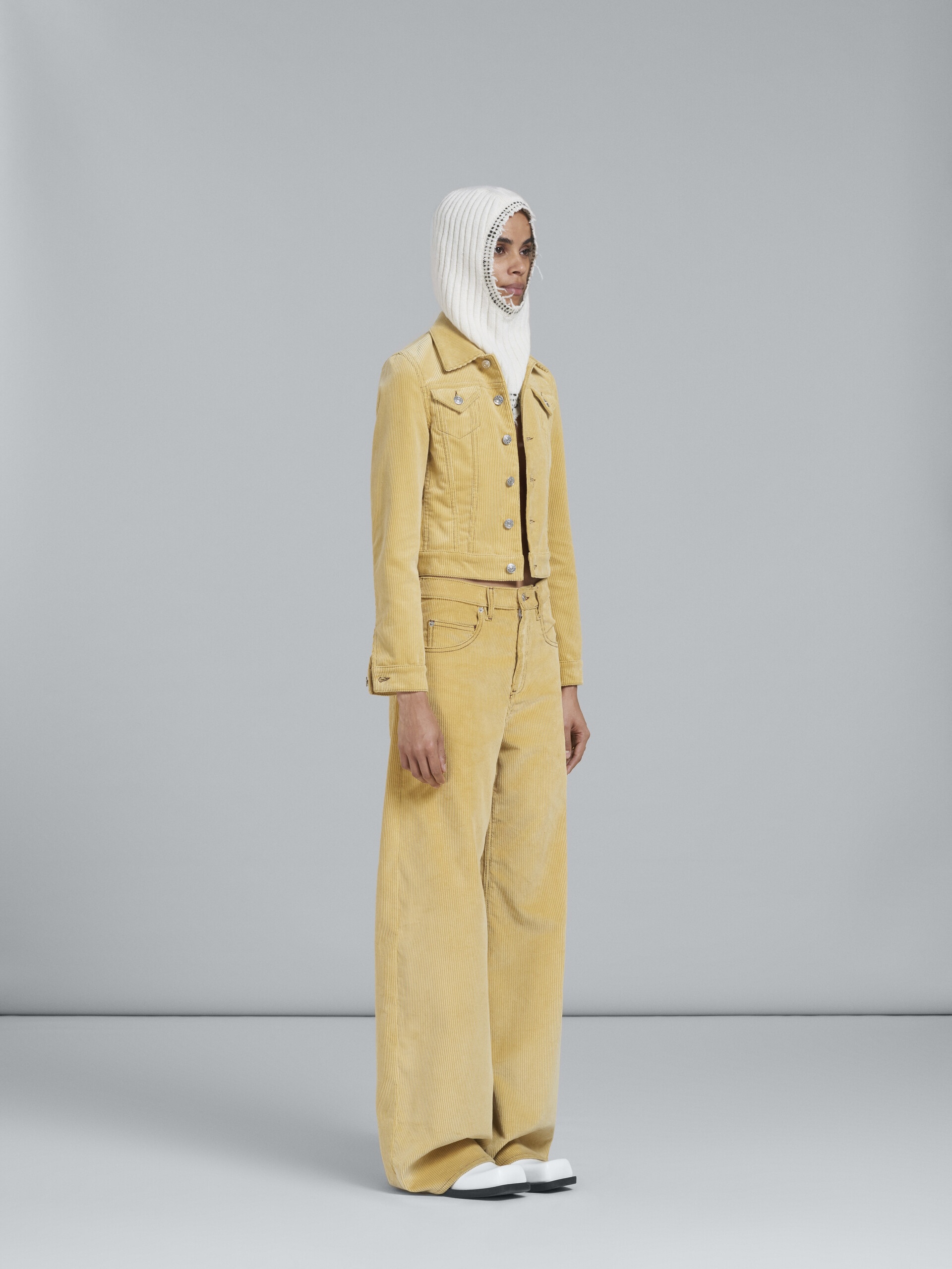 LIGHT YELLOW CORDUROY PANTS - 5