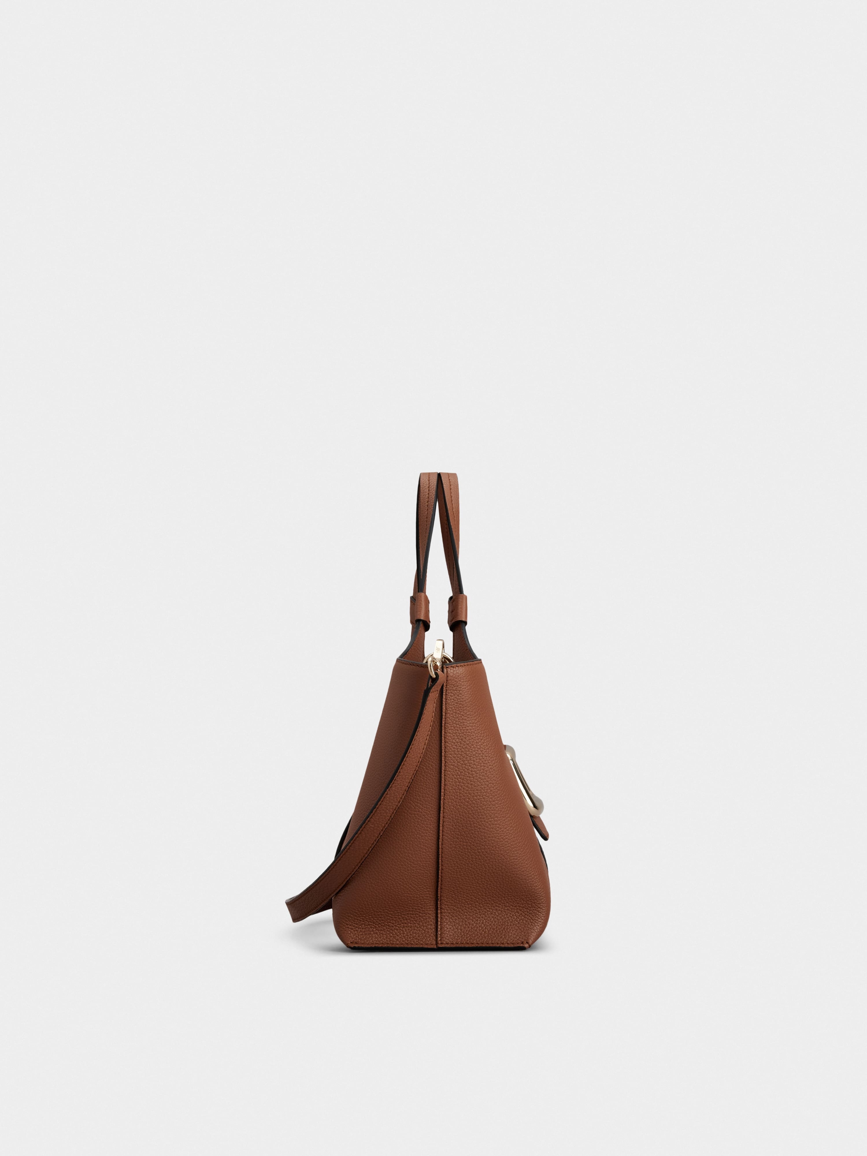 Viv' Choc Mini Shopping Bag in Leather - 4