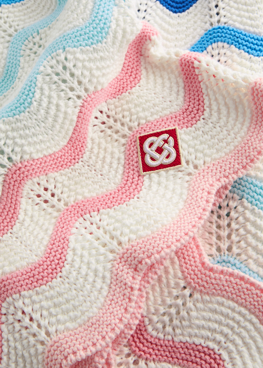 Casablanca Wave-intarsia Cotton Shorts - 5