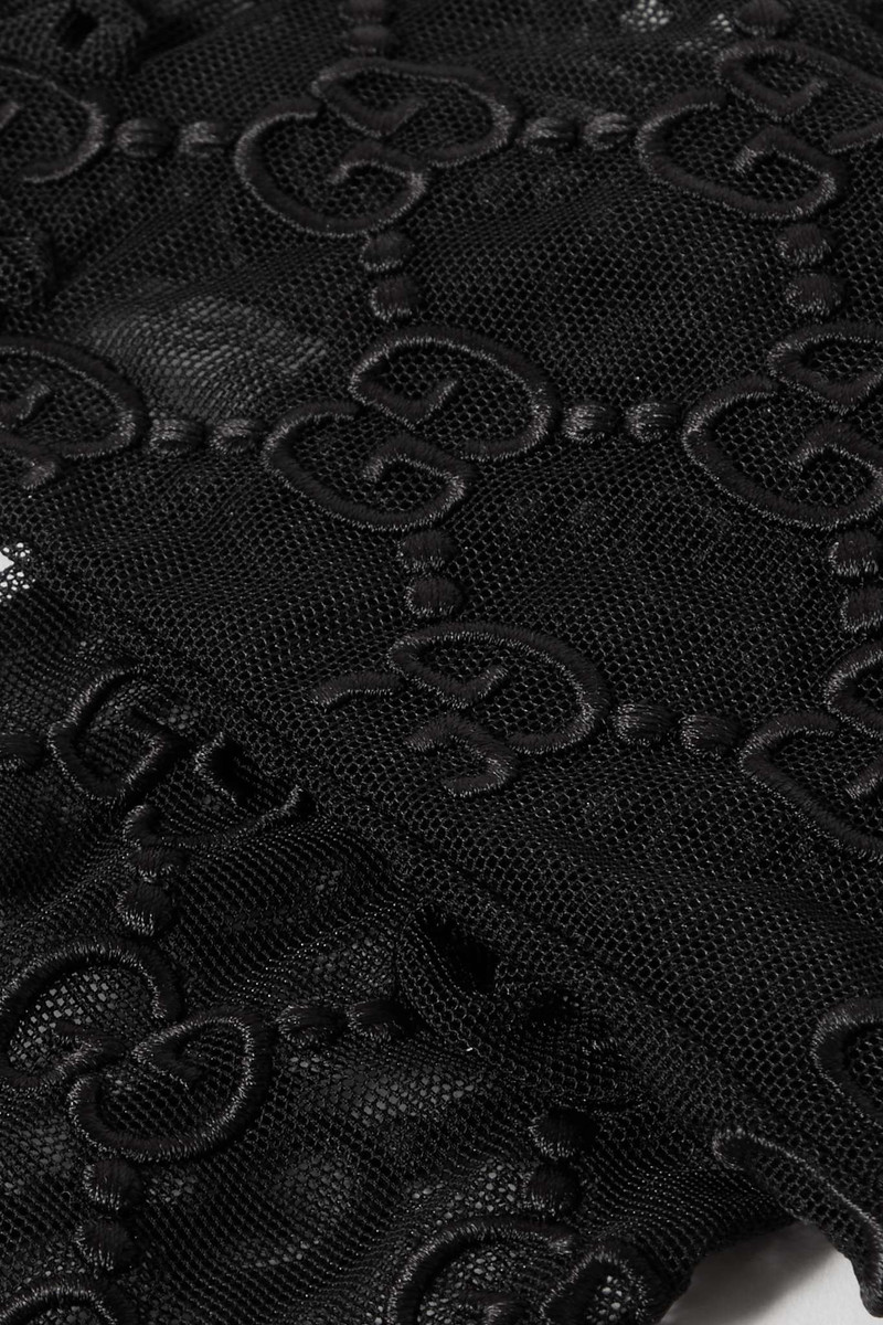 Embroidered tulle gloves 3