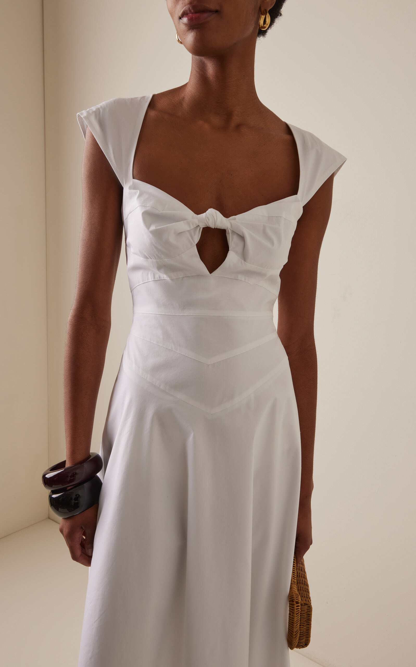 Magnolia Cotton-Blend Maxi Dress white - 3