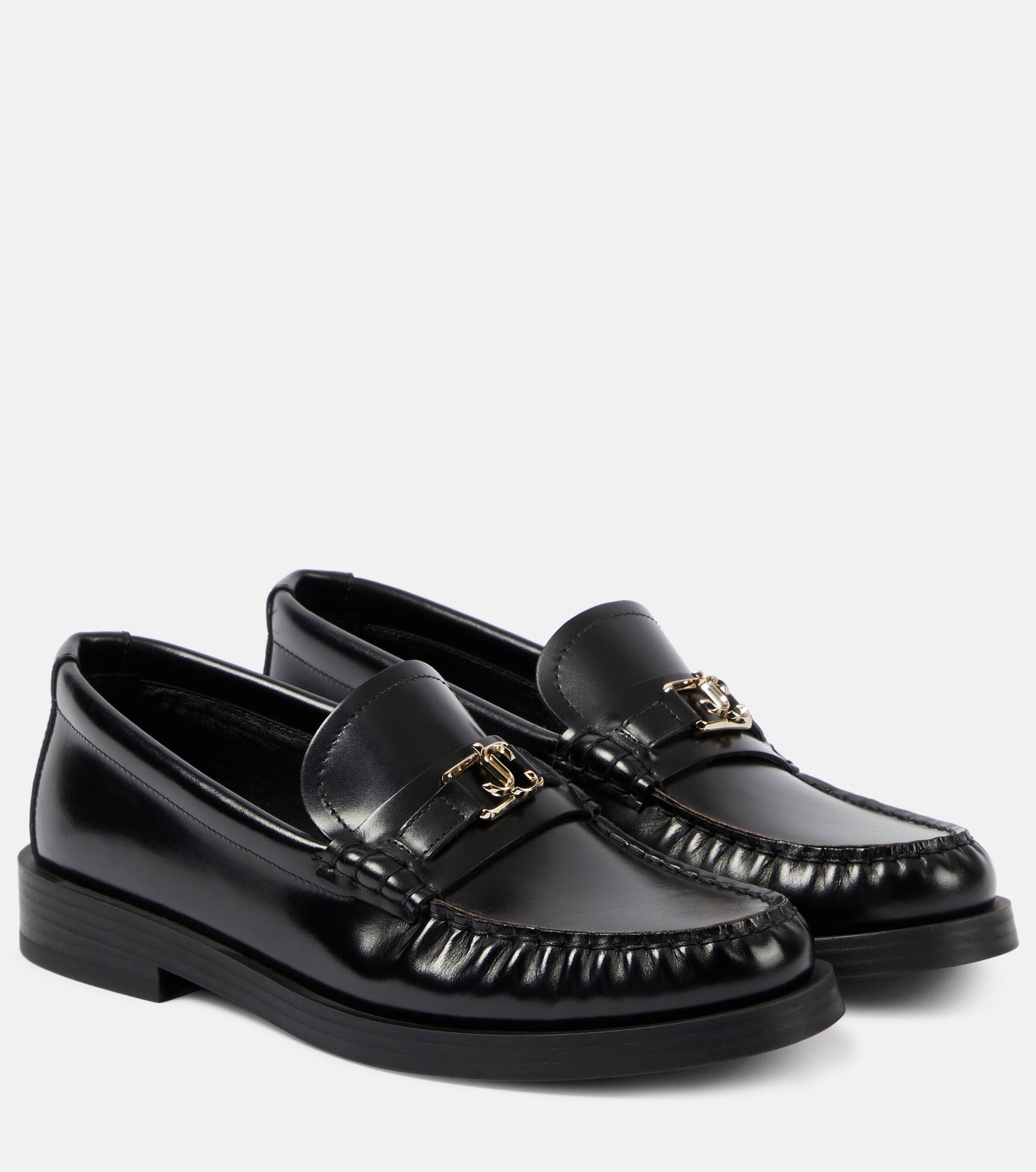 Addie logo leather loafers - 1