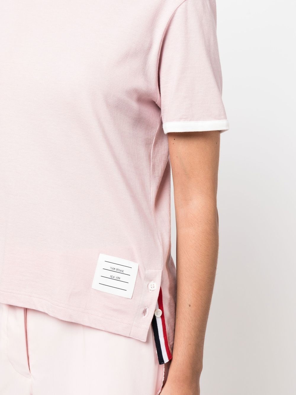 contrast-trim T-shirt - 5