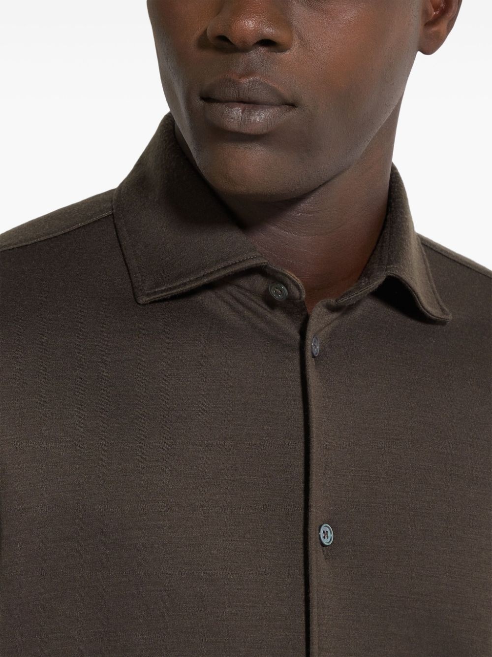 long-sleeve point-collar shirt - 5