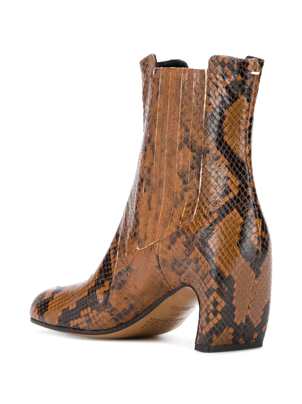 Tabi toe snakeskin effect boots - 3