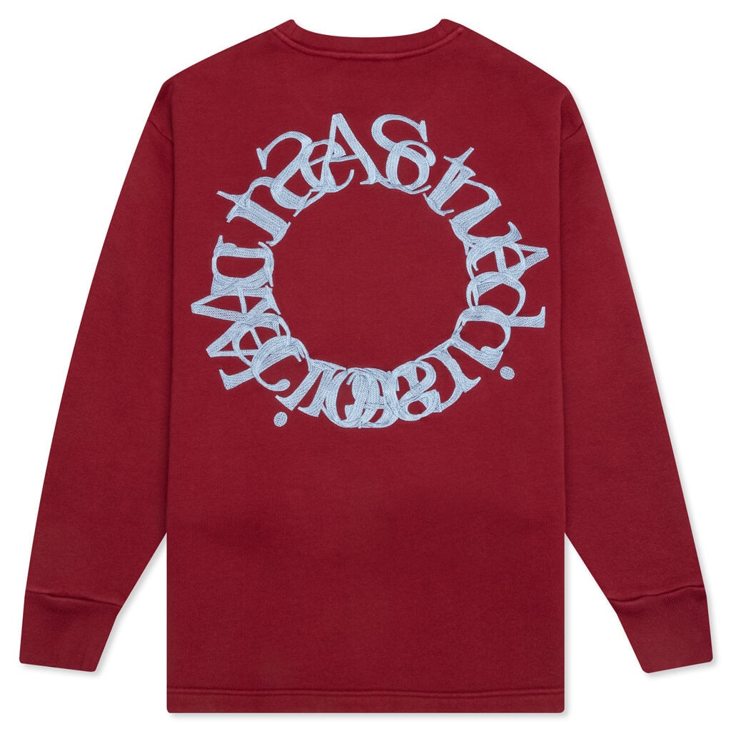 ACNE STUDIOS LOGO SWEATSHIRT - BURGUNDY - 2