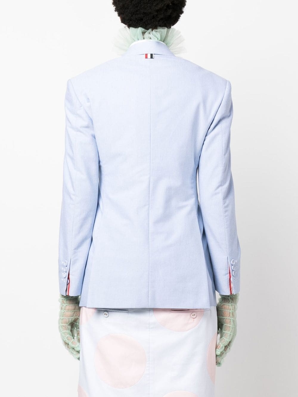 single-breasted cotton blazer - 4