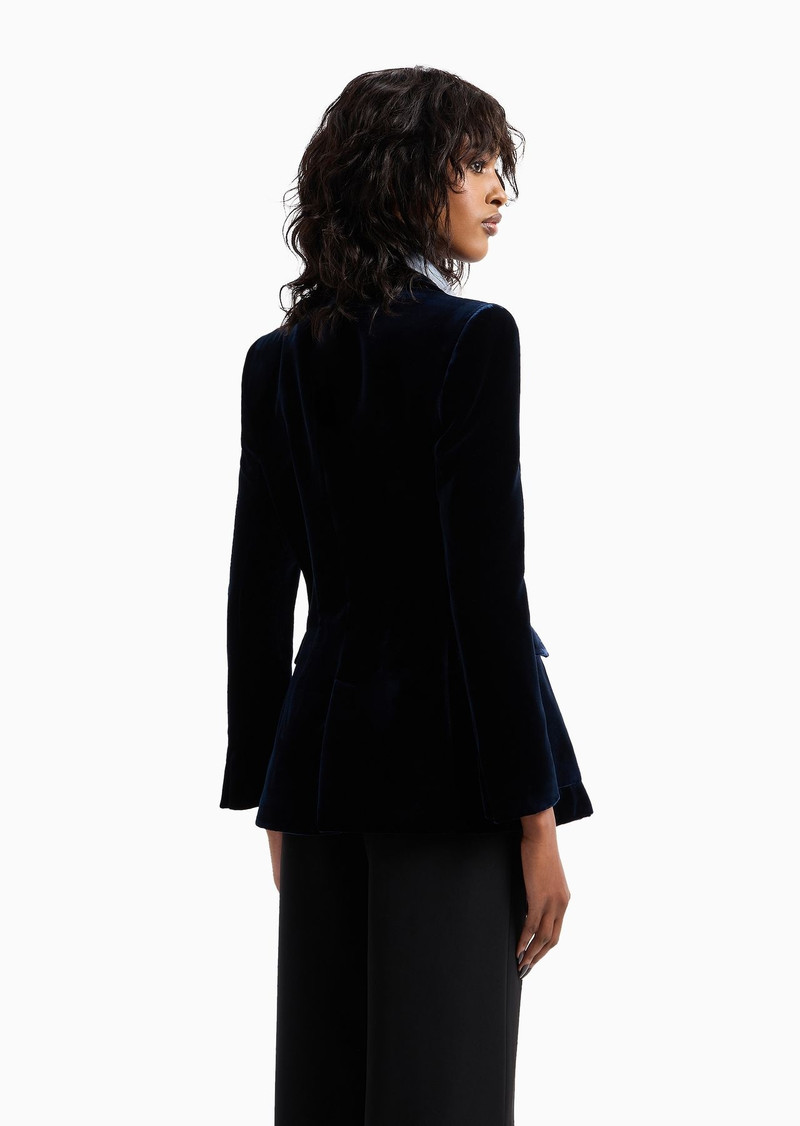 GIORGIO ARMANI Single-breasted jacket in velvet outlook