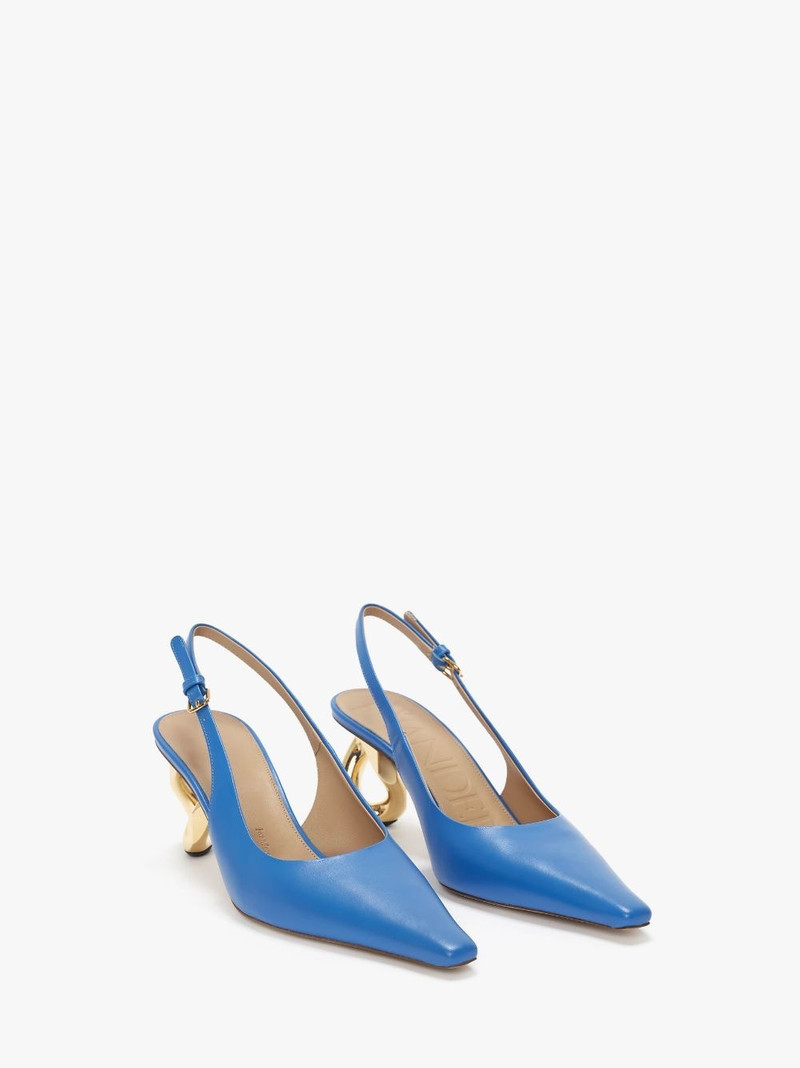 JW Anderson CHAIN HEEL LEATHER SLINGBACK SANDALS outlook