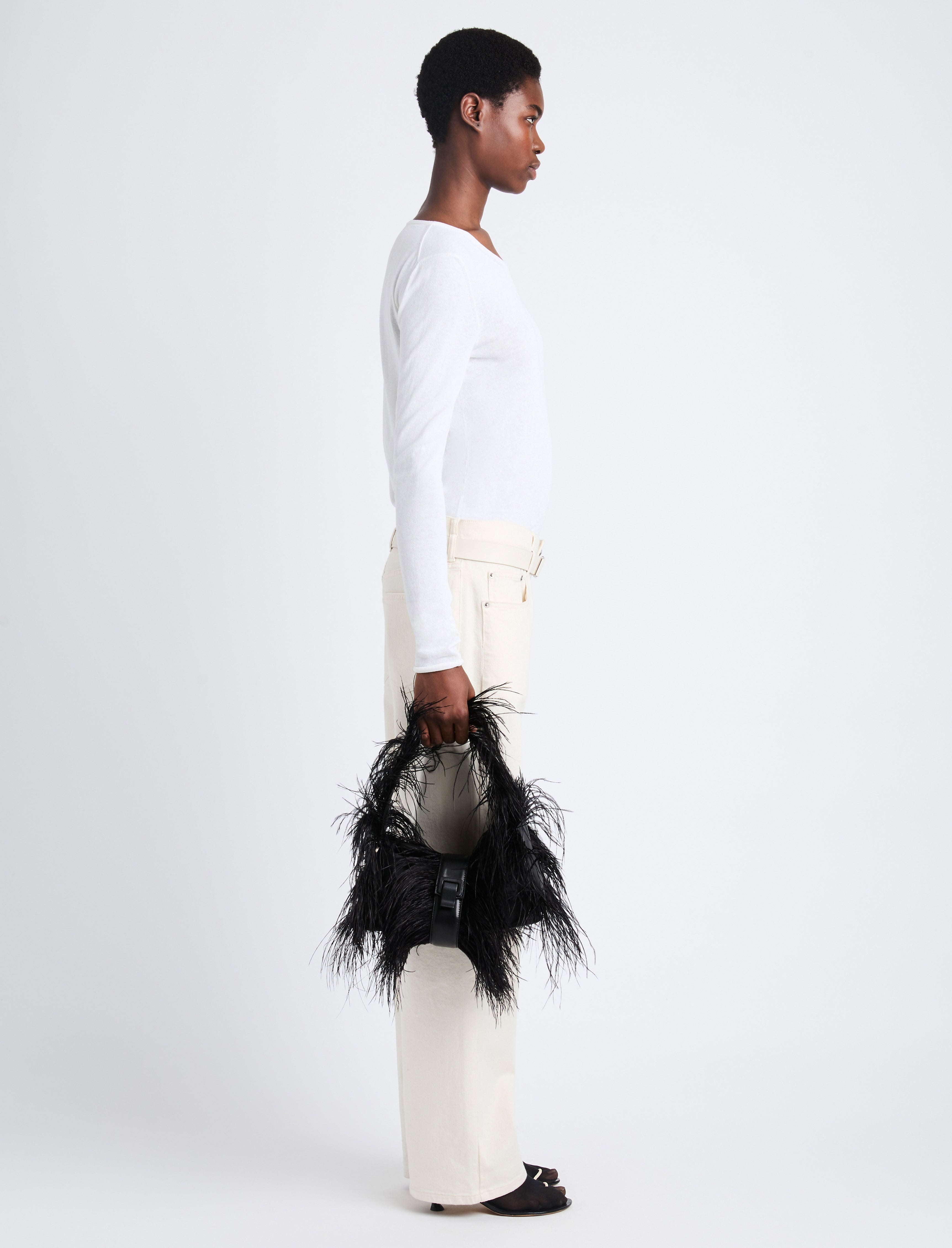 Park Shoulder Bag in Nylon With Feathers - 7