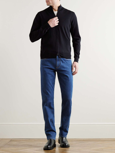 Canali Slim-Fit Cotton Zip-Up Cardigan outlook