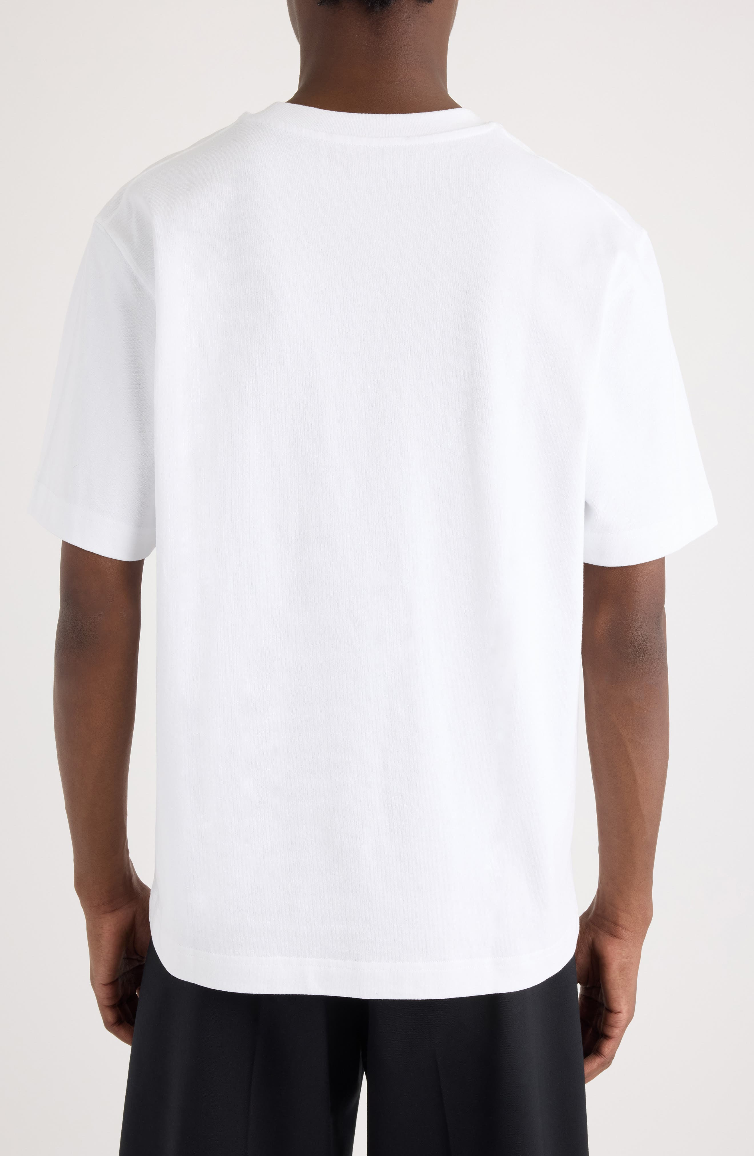 Jacquemus Le T-Shirt Gros Grain Cotton T-Shirt in White at Nordstrom - 3