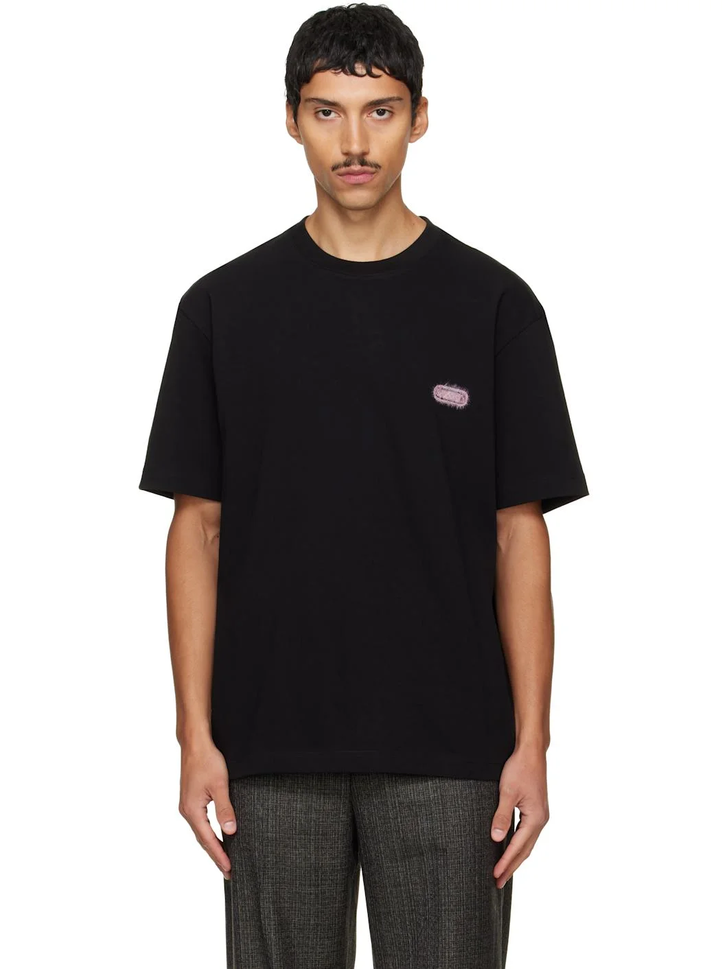 Black Solid Back Logo T-shirt - 1