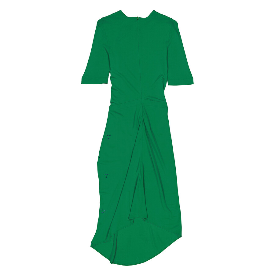 Atlein Ladies Gather Front Midi Dress In Green - 7