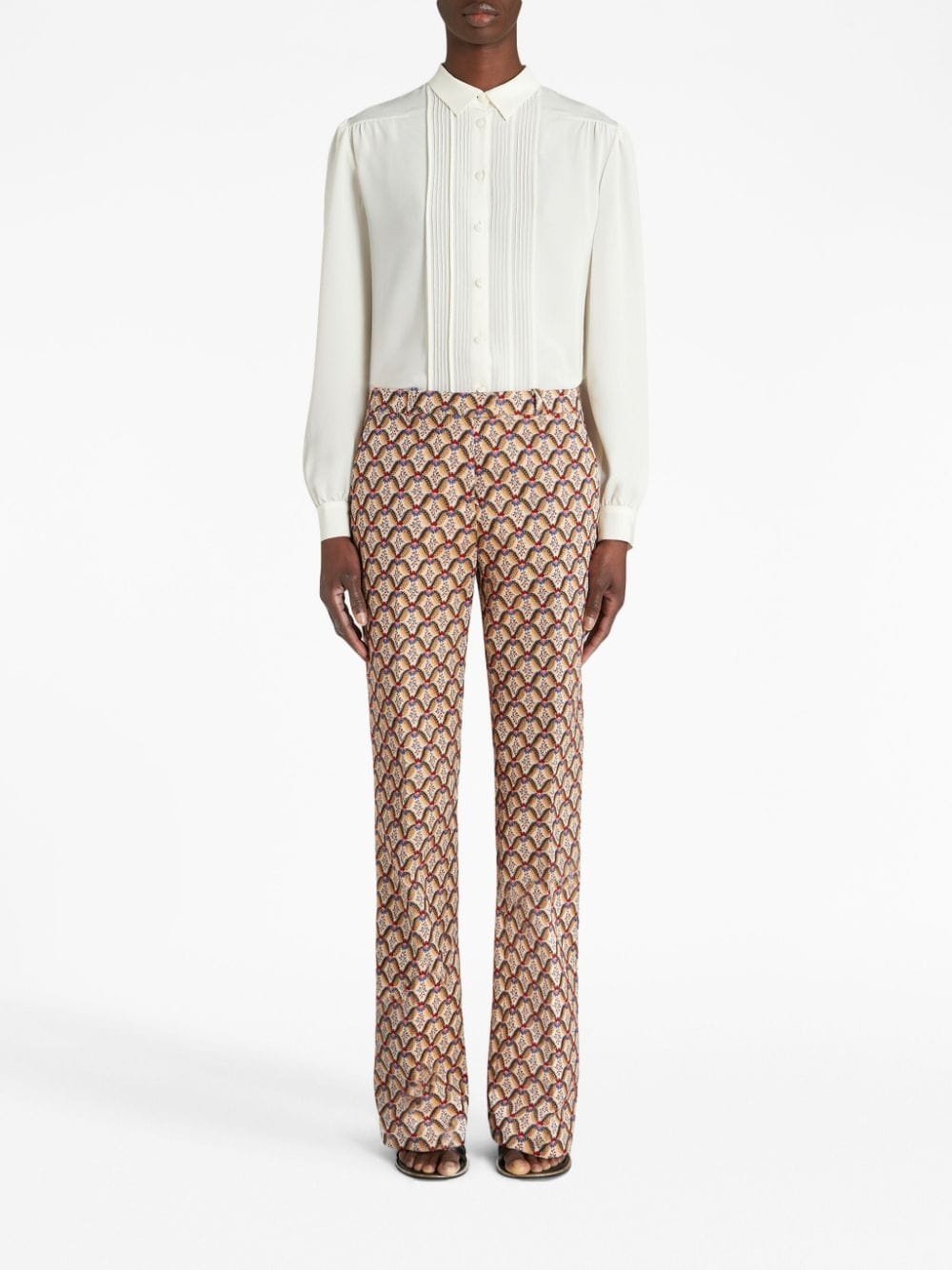 floral-print tailored trousers - 2
