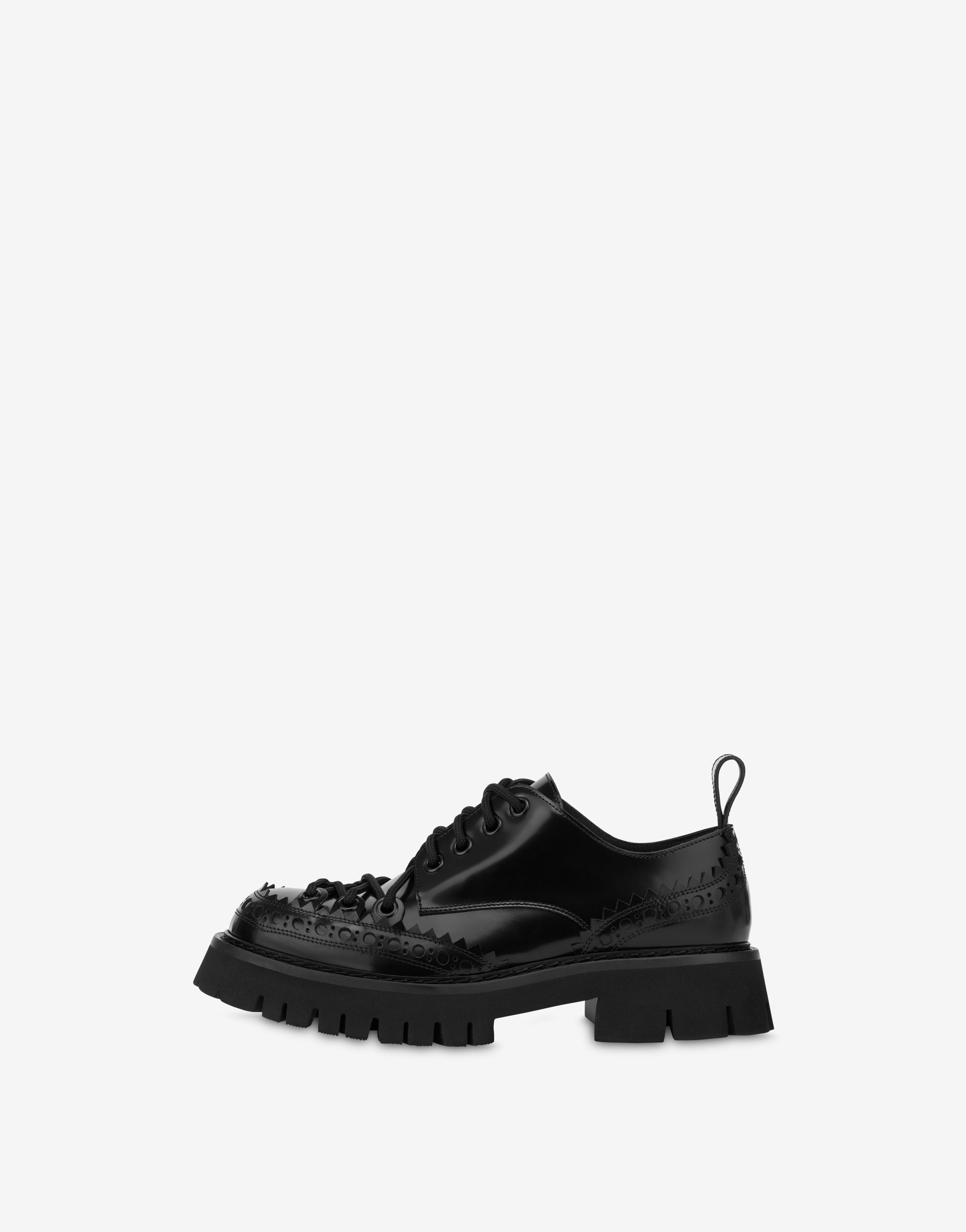 BRUSHED CALFSKIN LACE-UP SHOES - 2