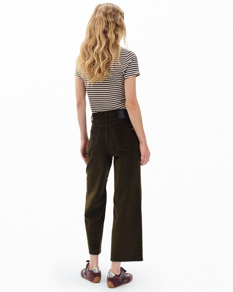 Andi Ankle Wide-Leg Corduroy Pants Stretch Corduroy in Balsam 6