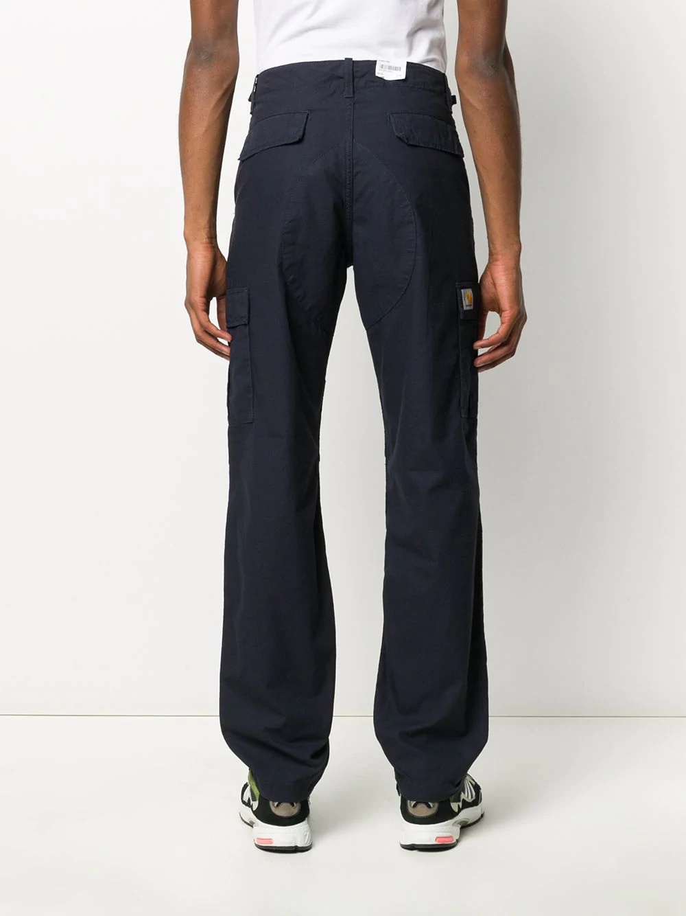 straight leg cargo trousers - 4