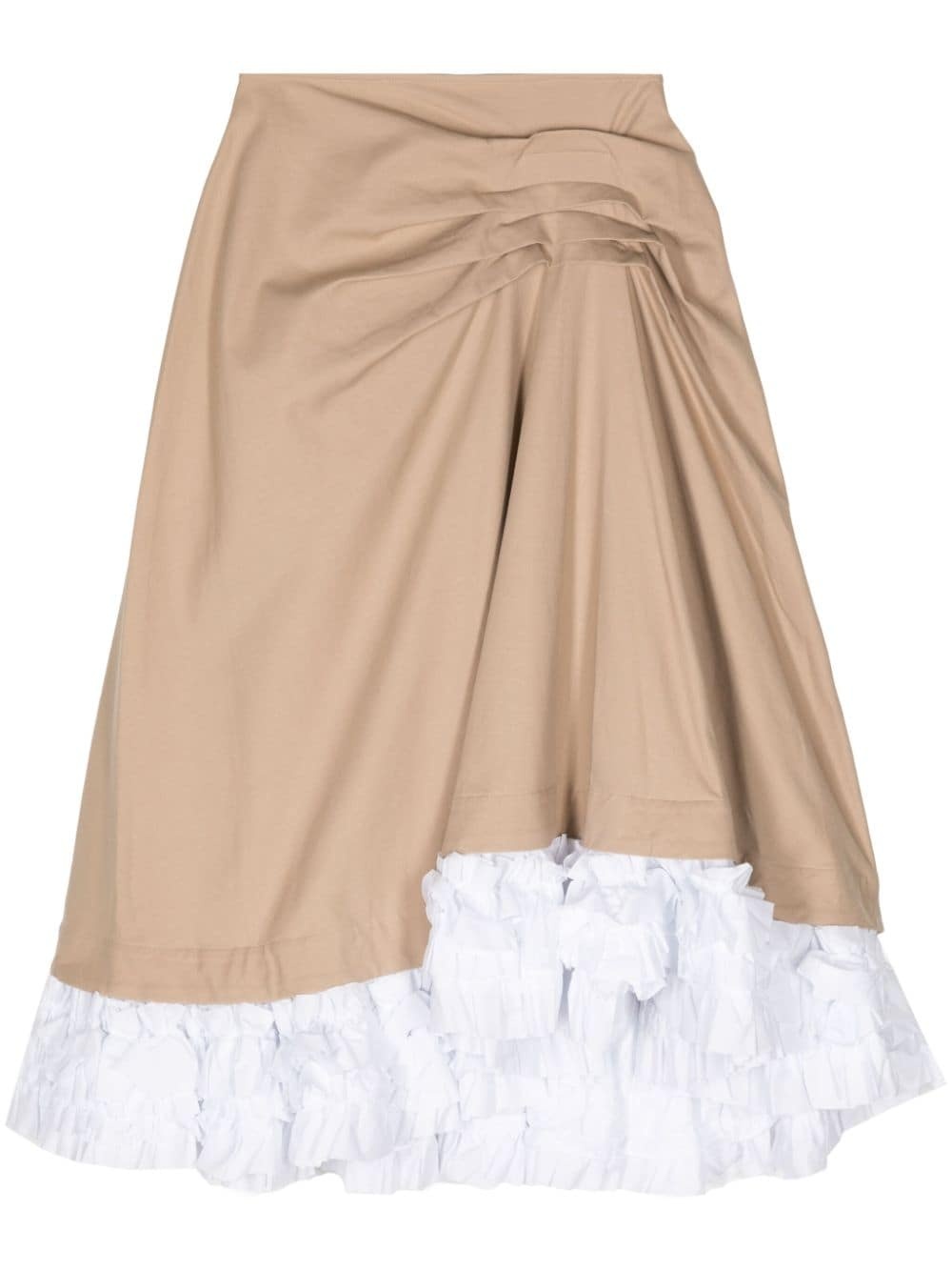 Jules gathered ruffle-trim skirt - 1