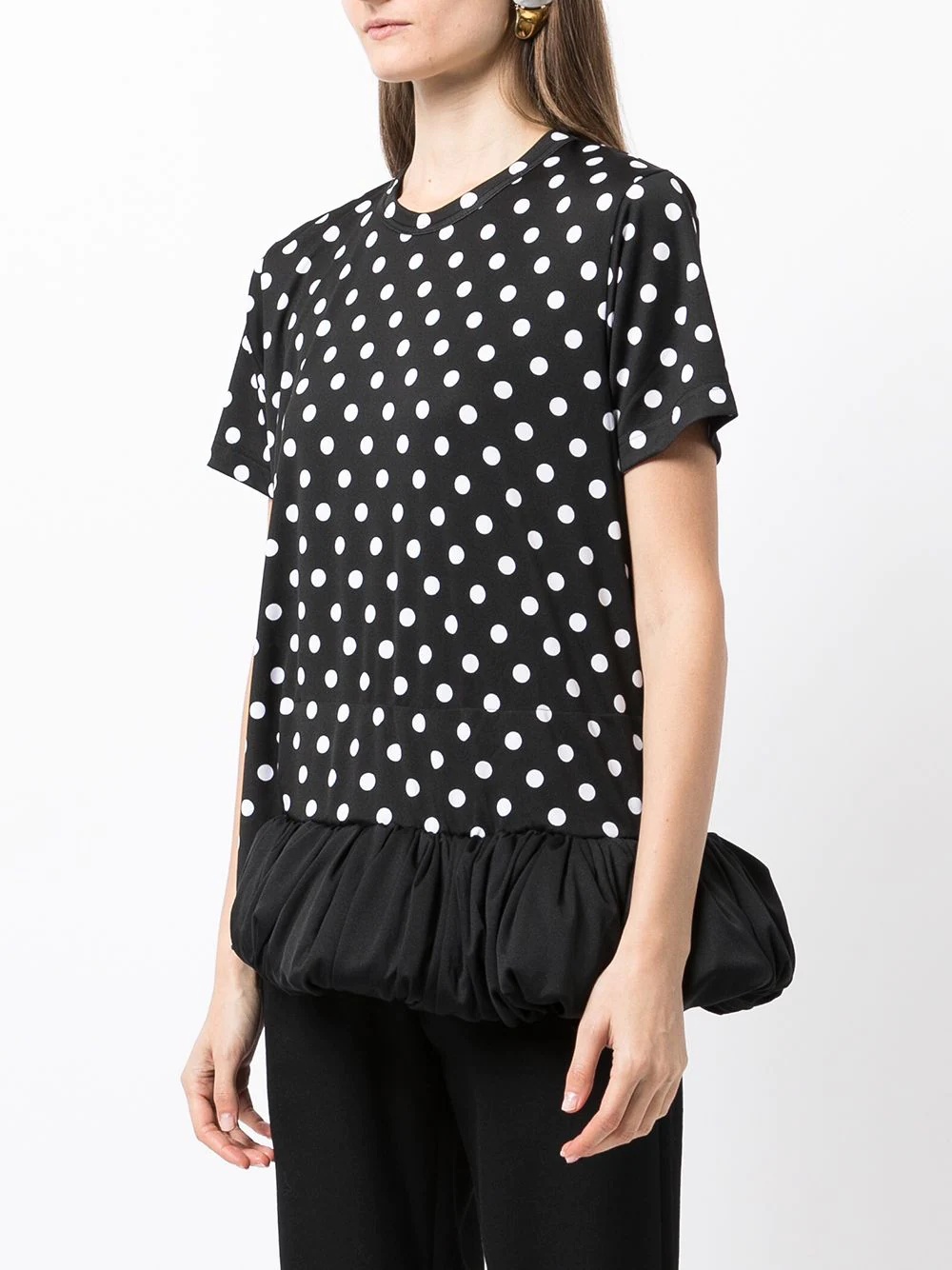 polka dot puff-panel T-shirt - 3