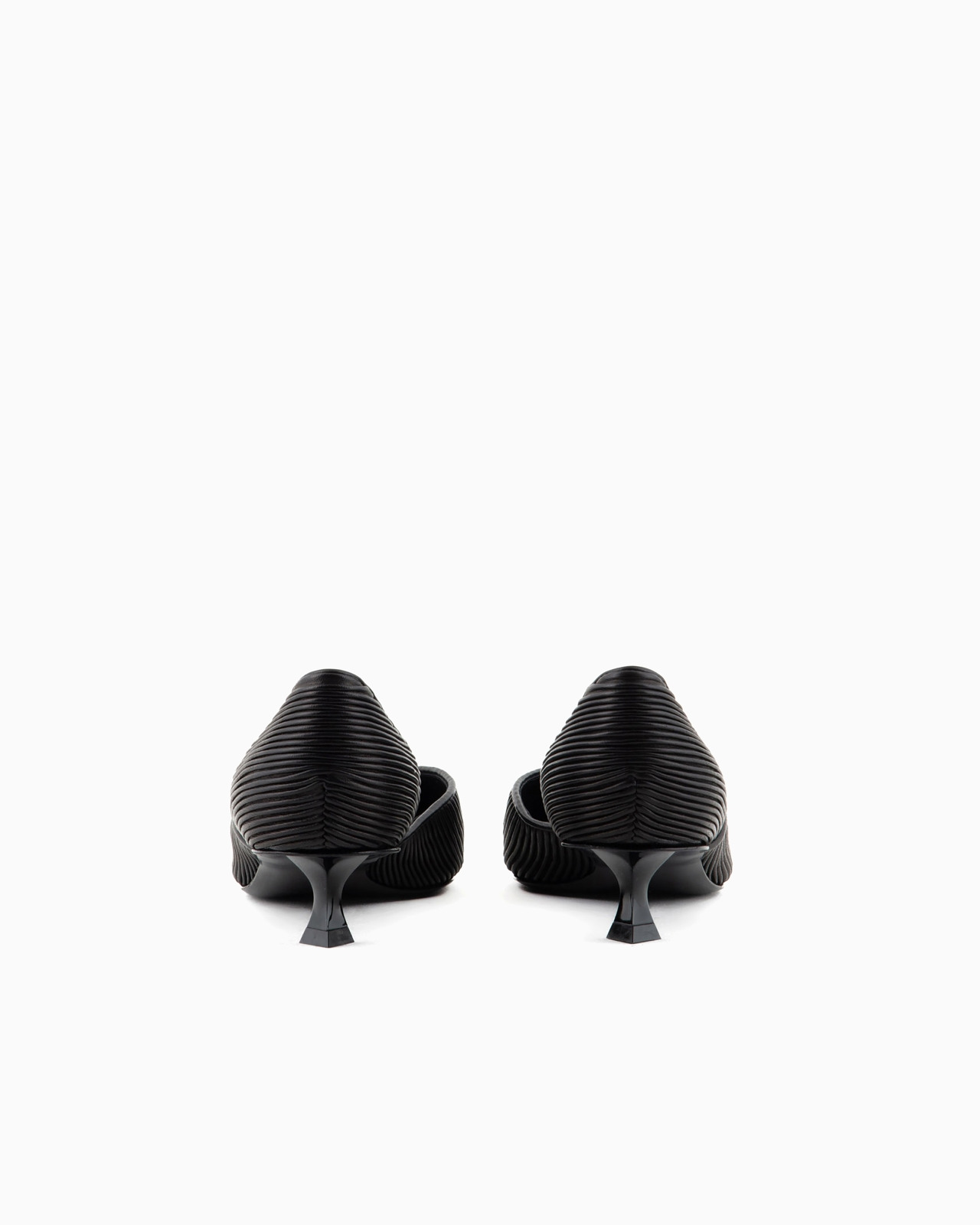 Pleated nappa-leather court shoes - 4