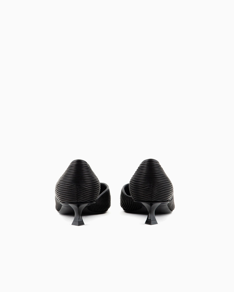 GIORGIO ARMANI Pleated nappa-leather court shoes outlook