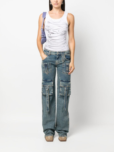 Blumarine straight-leg cargo jeans outlook