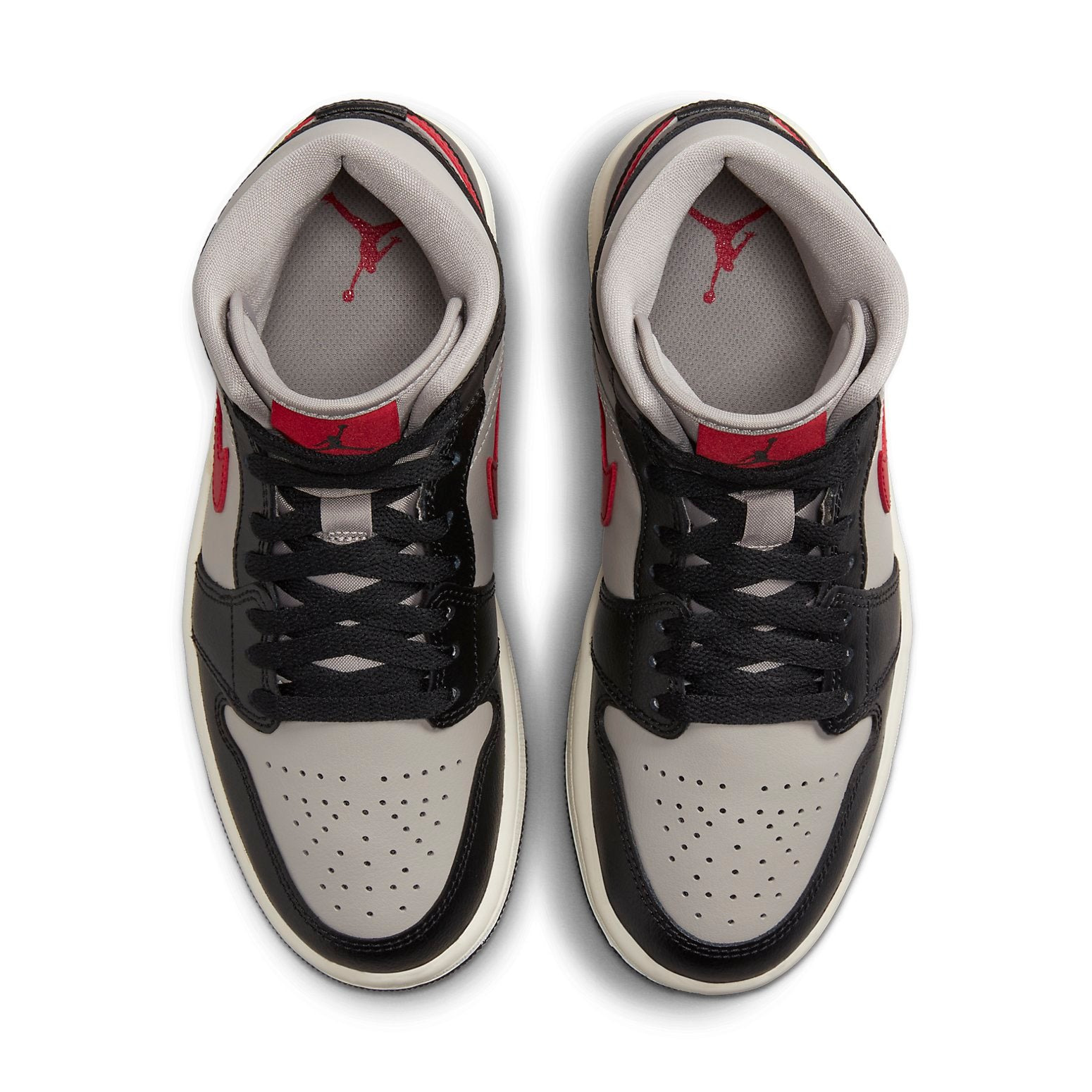 (WMNS) Air Jordan 1 Mid 'Black Gym Red Grey' BQ6472-060 - 3