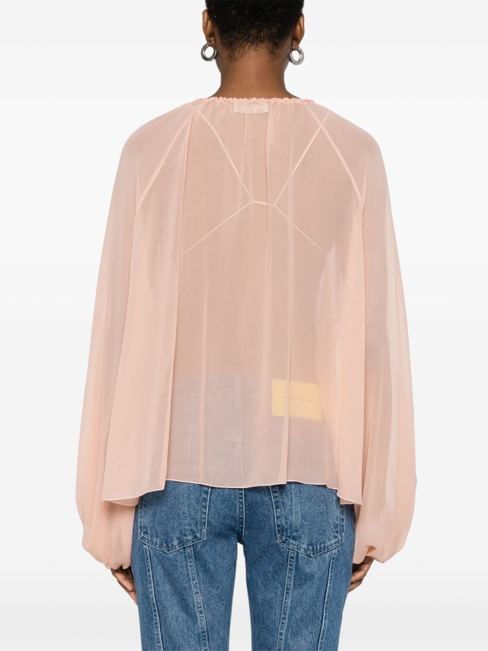 georgette ruffled blouse - 4