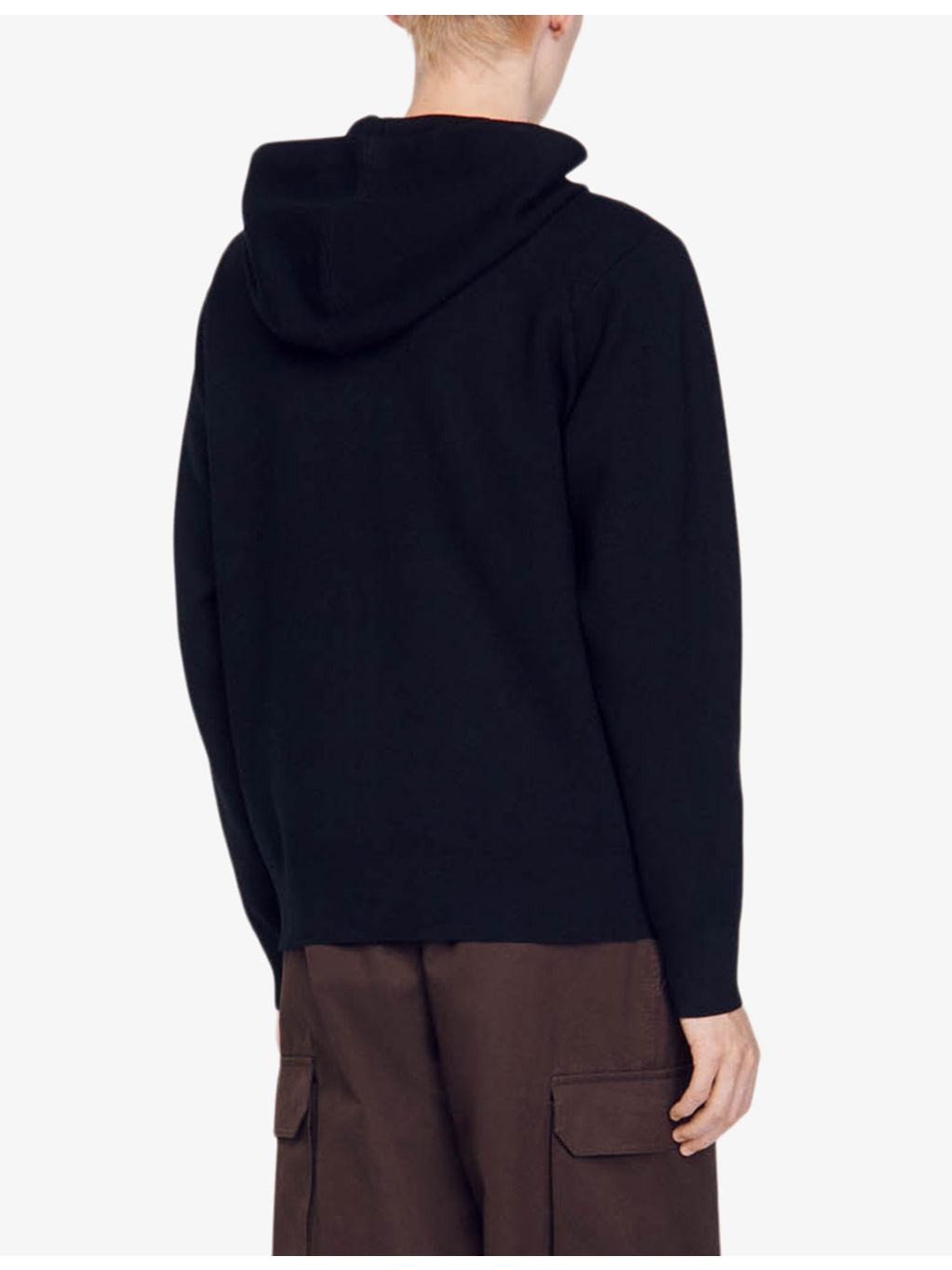 Brand-tab zipped stretch-knit hoody - 4