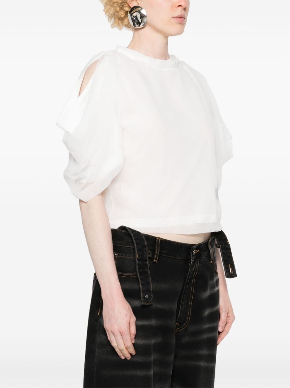 layered-design T-shirt - 3