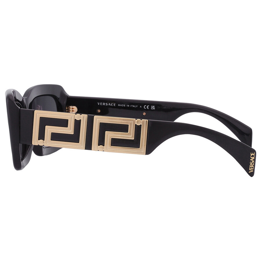 Versace Dark Grey Rectangular Ladies Sunglasses VE4444U GB1/87 54 - 5