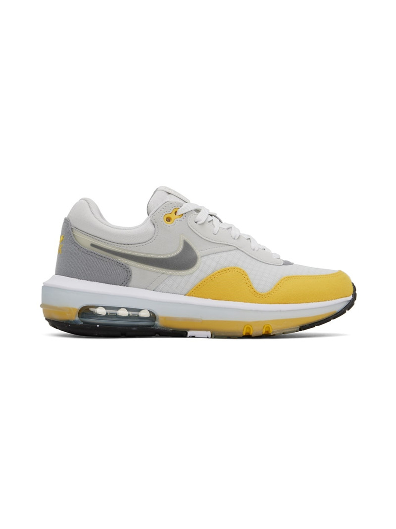 Gray & Yellow Air Max Motif Sneakers - 1