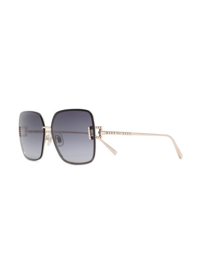 Chopard square-frame tinted sunglasses outlook