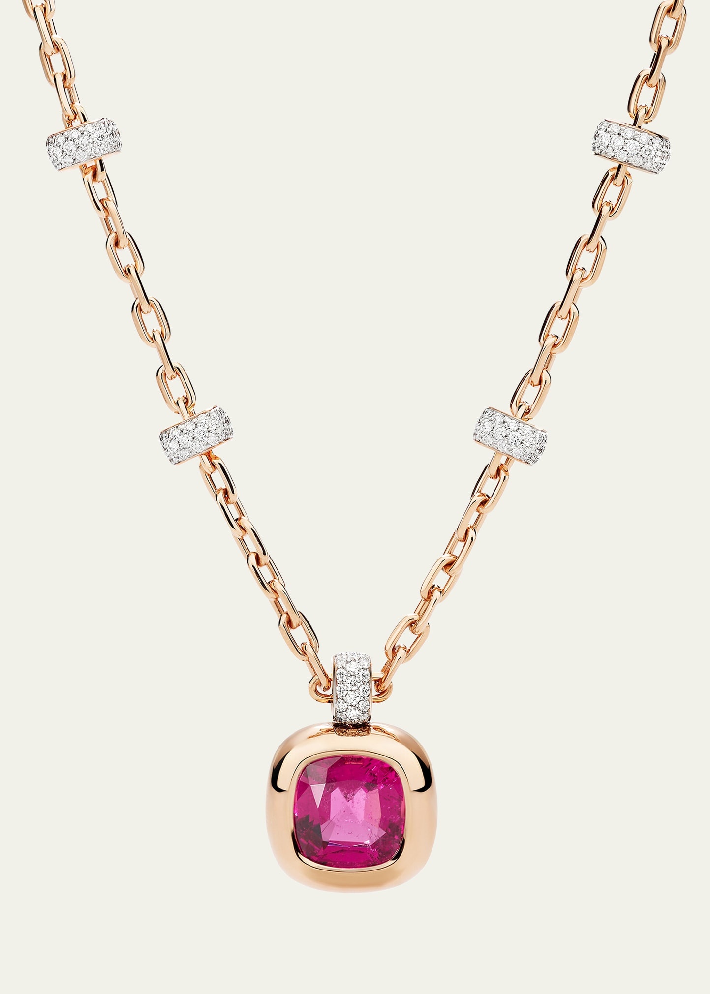 Nudo 18K Diamond and Rubellite Pendant Necklace - 1