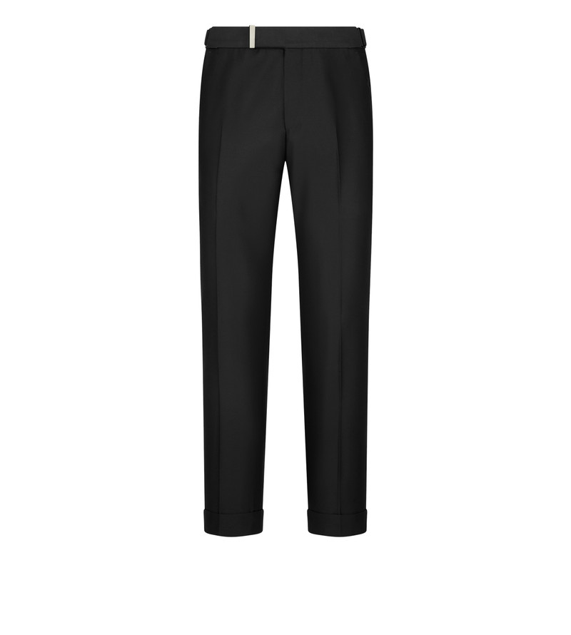 WOOL SILK FAILLE ATTICUS TROUSER 1