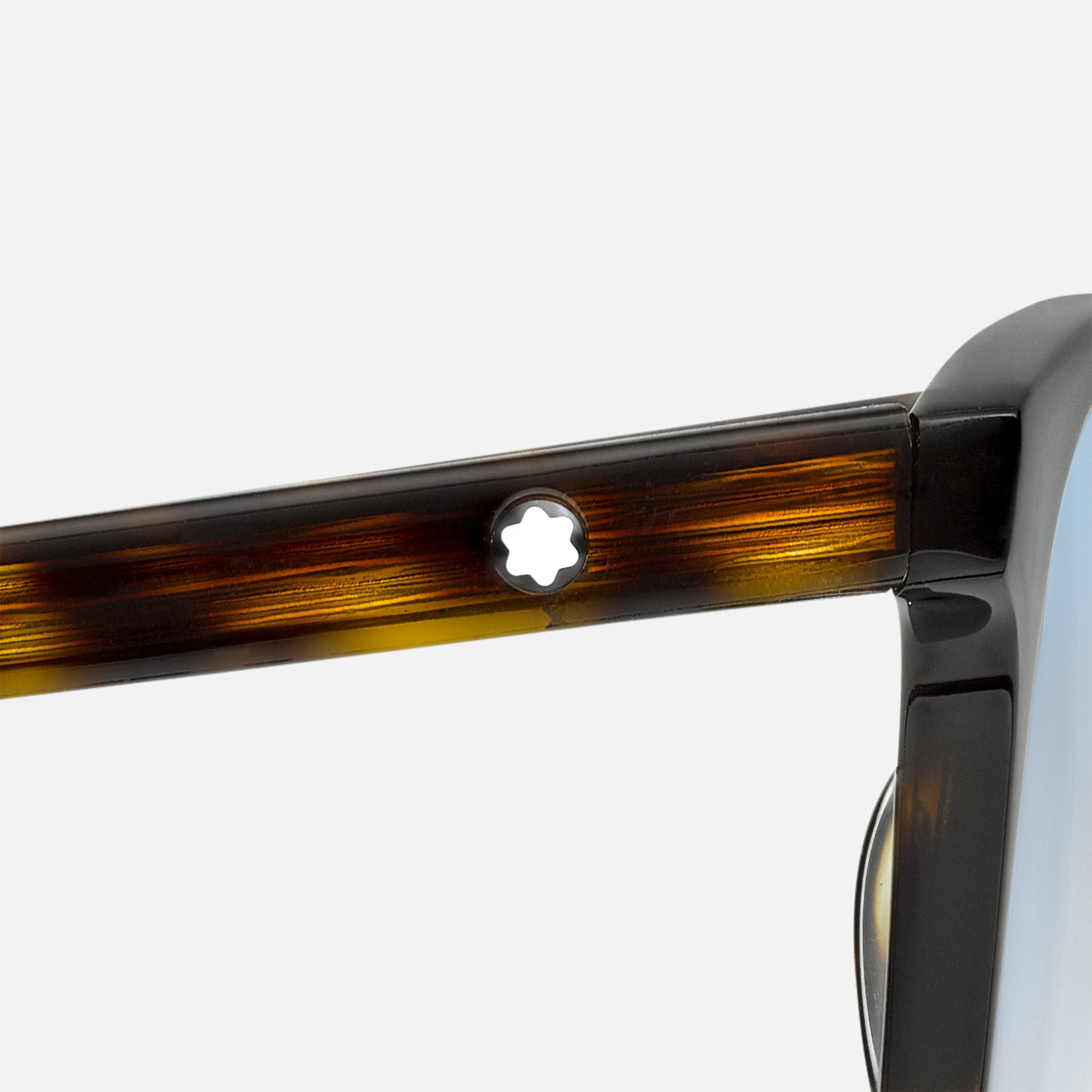 Blue Light Protection Squared Sunglasses with Havana-Colored Acetate Frame - 3