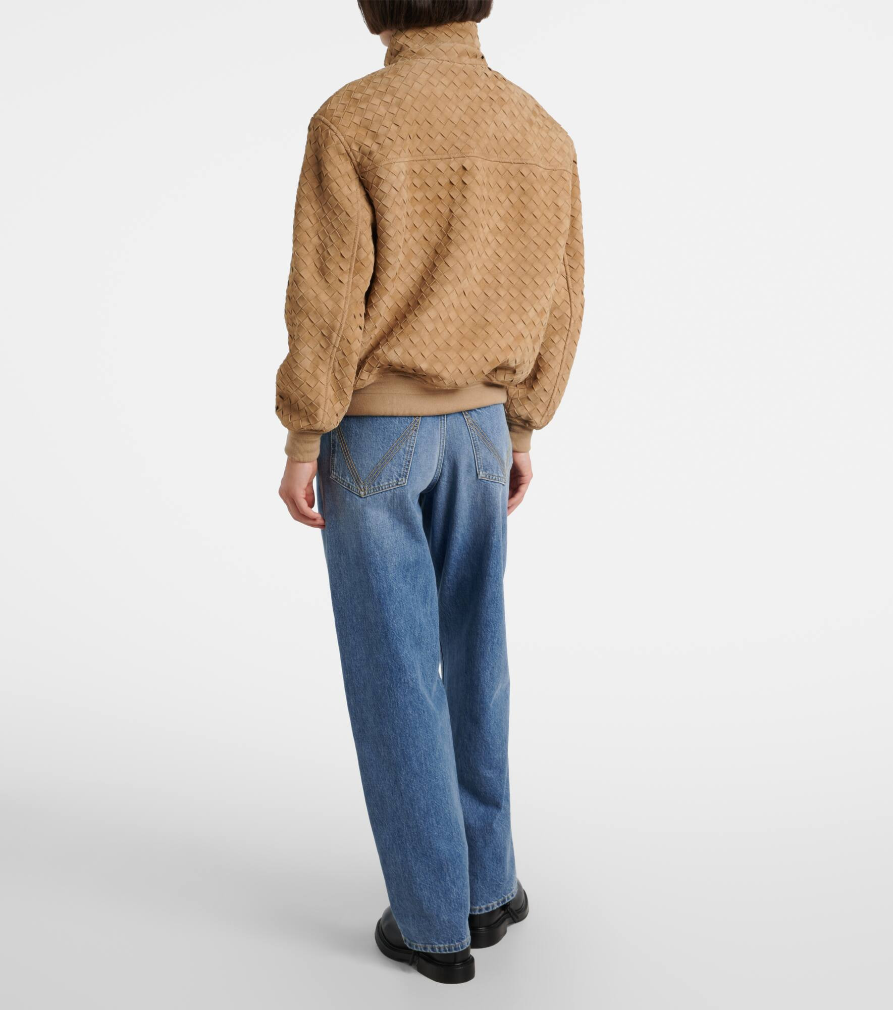Intrecciato suede jacket - 3