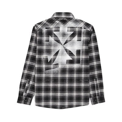 Off-White Off-White Stencil Flannel Checked Shirt 'Black' outlook