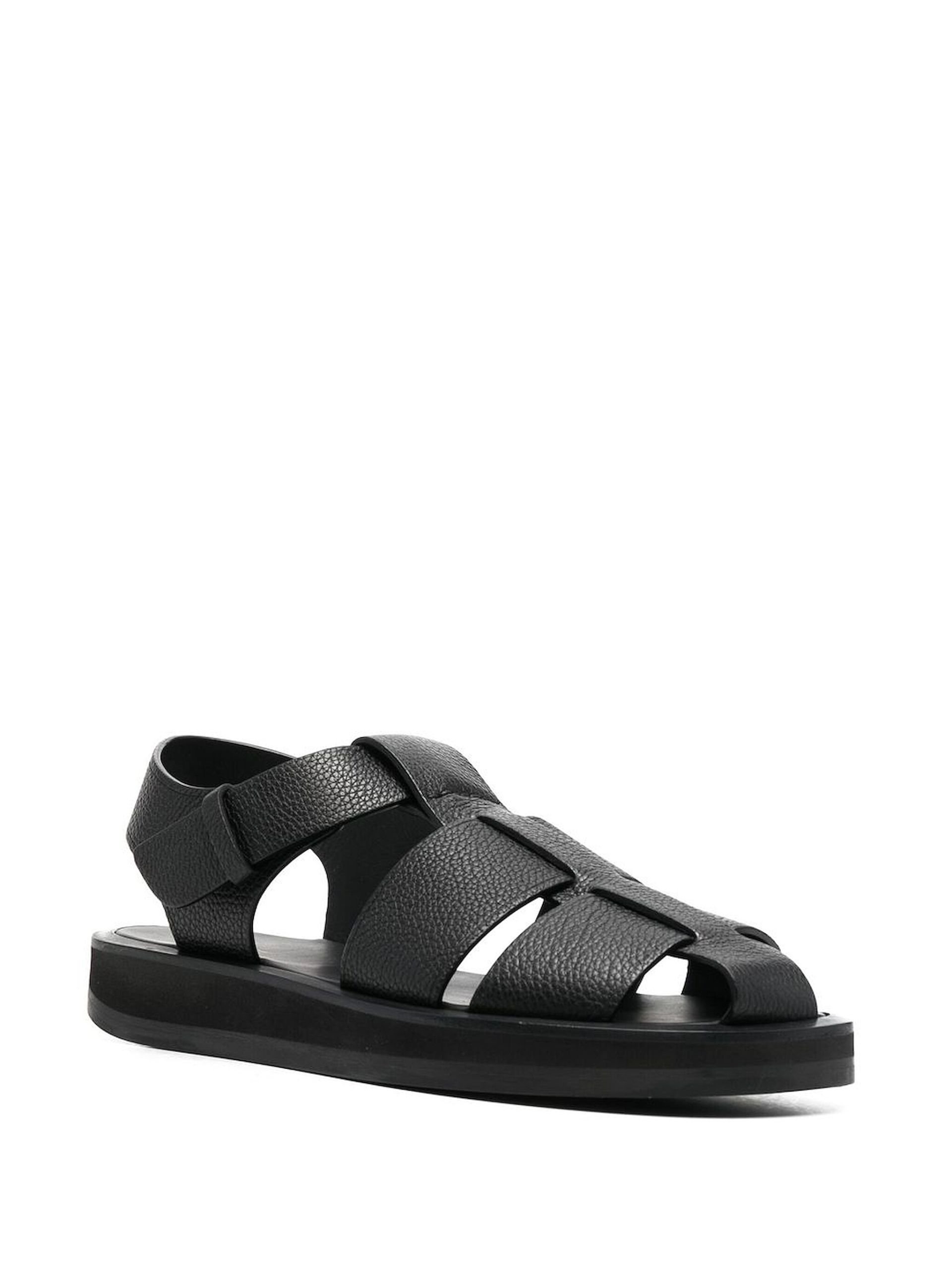 black Fisherman leather sandals - 2