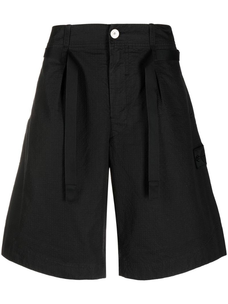 Compass-patch chino shorts - 2